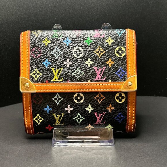 Louis Vuitton Takashi Murakami Portefeiulle Elise Trifold Wallet - EUC - Picture 1 of 10